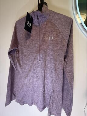 Under Armour Tech Twist 1/2 Zip Womens Small Purple NWT